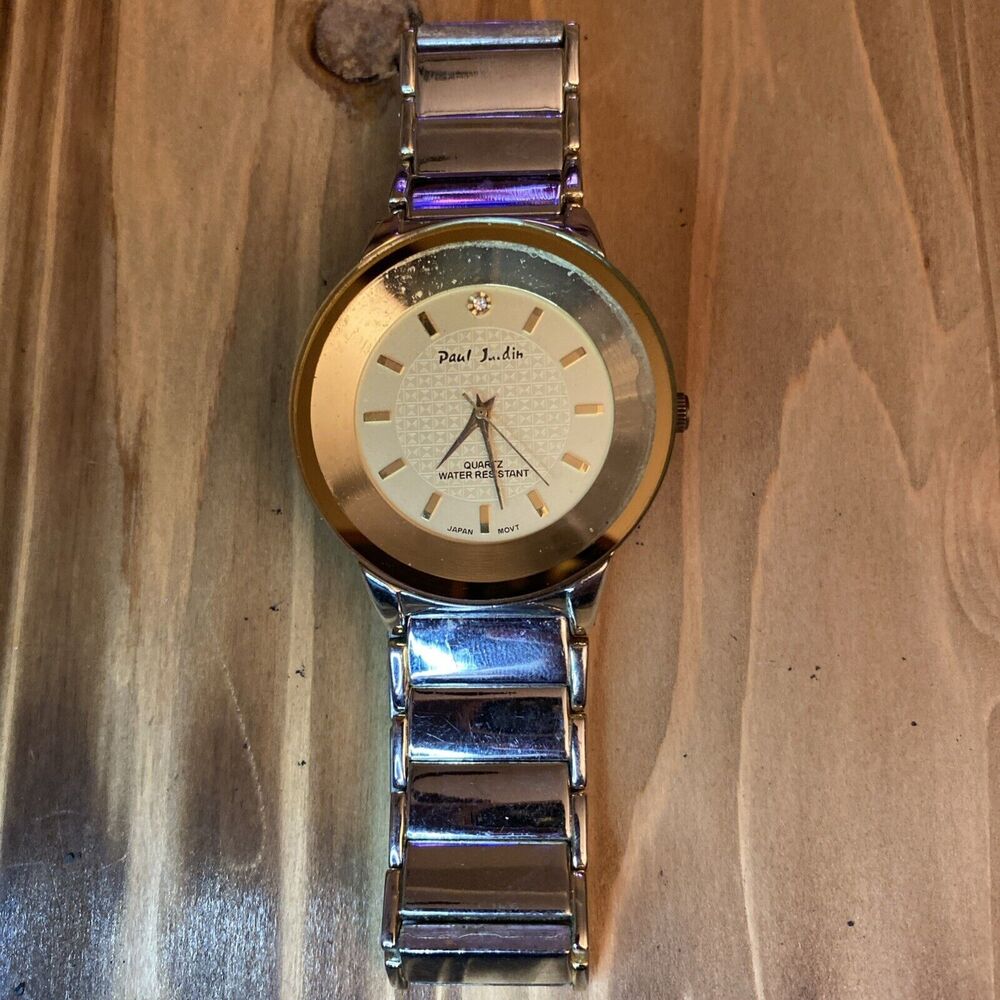 Paul Jardin Men's Watch Two Tone Watch New Battery